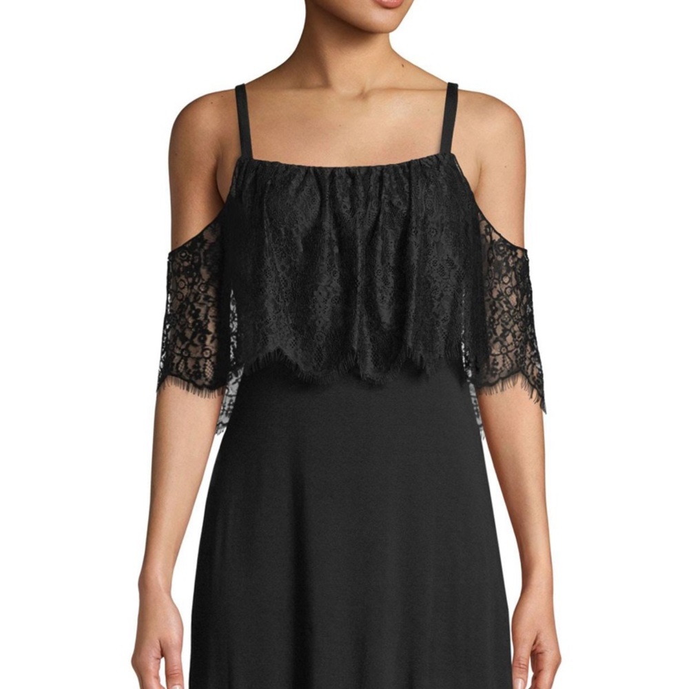 NWOT Dark Horse Lace Trim Cold Shoulder Mini Dress